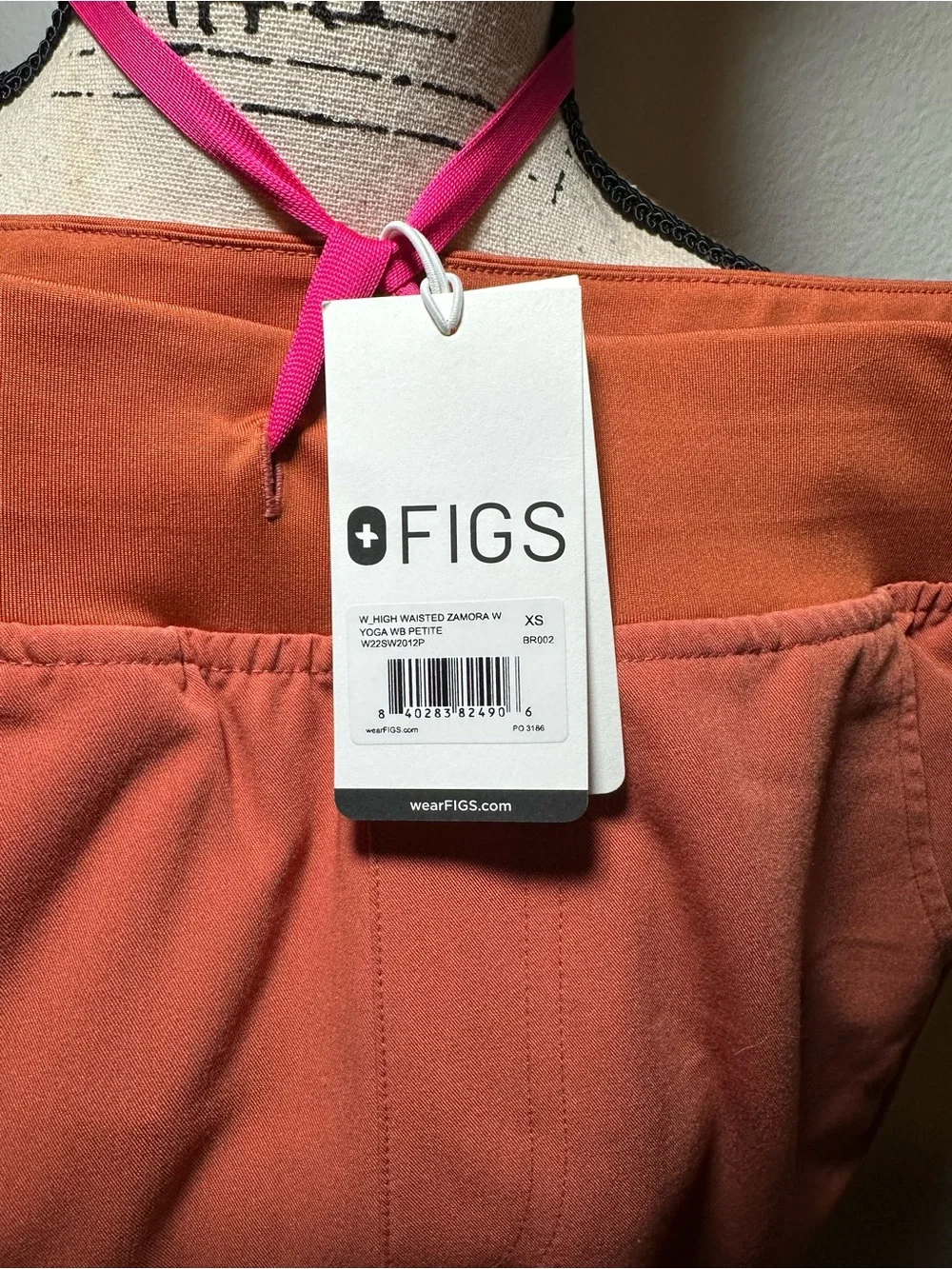 NWT FIGS High Waisted Zamora Jogger Scrub Pants Terracotta XS Petite